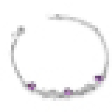 Bracelet en cristal violet élégant pour femmes en argent sterling 925